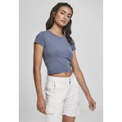 Womens stretch jersey Cropped Tee vintageblue