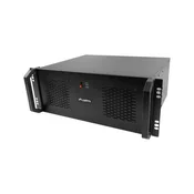 Lanberg WF03-5304-10B 19 4U, širina: 540 mm, dubina: 350 mm, visina: 281 mm, crni rack ormar za montažu na zid, montiran na panel, s staklenim vratima