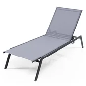 COSTWAY Vrtni ležalnik z nastavljivim naslonom Ležalnik na plaži, (5000194752)