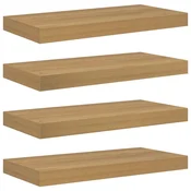 Vidaxl Stenska polica 4 szt. Rjava 50 x 23 x 4 cm Konstruiran les