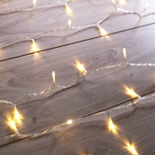 Prozirna LED svijetleca girlanda DecoKing Christmas, 200 svjecica, duljina 1 m