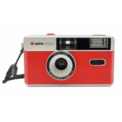 Agfaphoto fotoaparat na film 35mm - analogni fotoaparat (film in baterija nista priložena), siva/rdeča