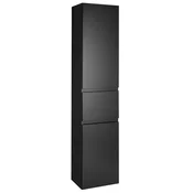 ALTAIR Visoka omara s košem za perilo 40x184x31cm, črna mat - Črna - 40x184x31 cm - Aqualine - ALTAIR - 24 - MDF/laminat - 400 - 1840 - 310 - 14