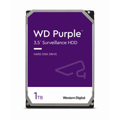 WD PURPLE 1TB SATA3, 6Gb/s, 5400, 64MB