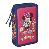 Dvodelna pernica za devojcice Minnie, Puna, Teget - roze