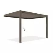 Bioklimatska pergola Antares — Stenska/3 x 4/Rjava/Ročni