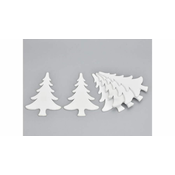 Rayher. Lesene smreke bele, 15x9.5cm, set 6