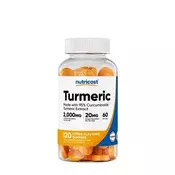Nutricost - Gumi bonboni s kurkumo 2000 mg, limona (120 bonbonov)