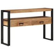Vidaxl Konzolna miza Rjava 120 x 33 x 75 cm Masiven les akacije