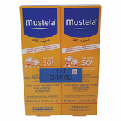 Mustela mleko z zaščitnim faktorjem SPF50+, 40 ml, 1+1 gratis 870280815