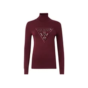 GUESS Pulover HALLIE burgund/srebrna