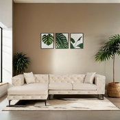 ATELIER DEL SOFA Ugaona garnitura Como Eco Left Beige Black