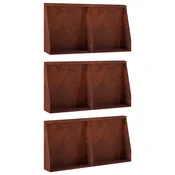 vidaXL Zadrževanje stene 6 kos 40 x 12 x 30 cm Vremensko odporno jeklo