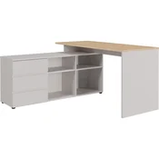 Pisalna miza z mizno ploščo v hrastovem dekorju 145x146 cm Lissabon – Germania
