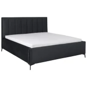 Carryhome OBLAZINJENA POSTELJA 160 cm  x 200 cm , tekstil črna