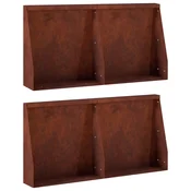 vidaXL Zadrževanje stene 4 kos 40 x 12 x 30 cm Vremensko odporno jeklo