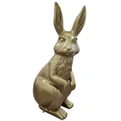 Casa Padrino luxury decorative sculpture rabbit gold H. 220 cm - Huge garden sculpture - XXL decorative sculpture - XXL decorative figure - XXL animal figure