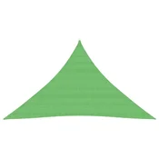Vidaxl Senčno jadro 160 g/m2 svetlo zeleno 4x4x5,8 m HDPE