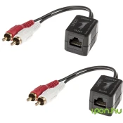 RCA Produžni kabel Crno 10cm 70460