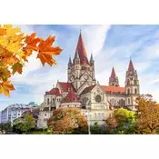 Alipson Puzzle - Puzzle Cerkev svetega Frančiška Asiškega - Dunaj, Avstrija - 1 000 kosov