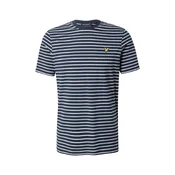 Lyle & Scott Majica Breton mornarska/bela