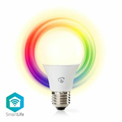 Nedis WIFILRC10E27 - SmartLife LED žarnica | Wi-Fi | E27 | 806 lm | 9 W | RGB/topla do hladna bela | Android/IOS, F