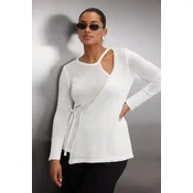 Trendyol Curve Ženska bluza Tbbaw26Af00042, Krem