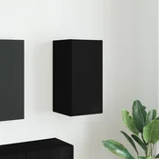 vidaXL TV stenska omara Črna 30 x 31 x 60 cm Konstruiran les