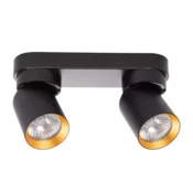 Spot lampa ANDY 2xGU10/8W/230V crna/zlatna