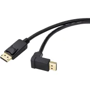 Renkforce Renkforce DisplayPort priključni kabel DisplayPort vtič\, DisplayPort vtič 1.00 m črna SP-9163728 pozlačeni konektorji DisplayPort kabel, (20415323)