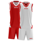 Zeus Komplet muški dres za košarku Doblo, Crveno-beli