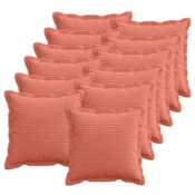 vidaXL Prevleka za blazino 12 kos HOUTEN Rdeče oranžna 50 x 50 cm