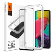 Spigen Kaljeno steklo Spigen ALM Glass FC za Samsung Galaxy M53 5G - črno