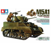 M5A1 US Light Tank s 4 figurami