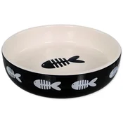 Magic cat Keramična skleda MAGIC CAT z vzorcem rib, črna, 13 cm, 0,26 l