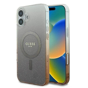 slomart Etui Guess IML Glitter Gradient MagSafe za iPhone 16 Plus - rjavo