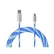 Oniverse polnilni in podatkovni kabel Micro-USB z LED-lučko - 2 m, bel (PS4)