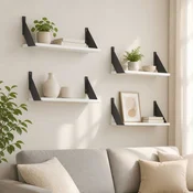 vidaXL Stenske police 4 kos Bela 50 x 20 x 17 cm