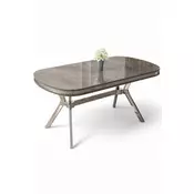 HANAH HOME Trpezarijski sto Olya Anthracite Chrome