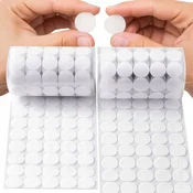 shumee Samolepilni ježki 6 cm VELIKI beli krogi z lepilom
