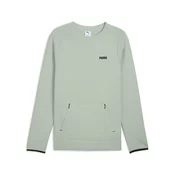 Mens Puma Spacer Crew Shirt Sweat, Green, Size XL, Clothing