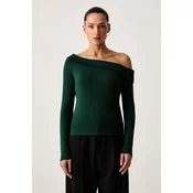 Levis majica z dolgimi rokavi ženska z modalom CLARA RIB OFF SHOULDER LS