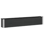 vidaXL Vrtna visoka greda Črna 200 x 30 x 36 cm alu.