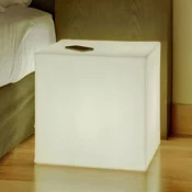 Newgarden Cuby dekorativna svetilka v obliki kocke, višina 20 cm - Sodobni - bel - Plastika