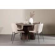 Venture Design Jedilna garnitura Bootcut miza z Modesto stoli 110x75 cm moka in bež