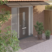 vidaXL Nadstrešek za vrata črn 350x80 cm polikarbonat