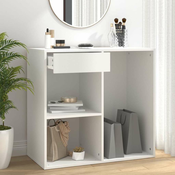 shumee Kozmetična omarica bela 80x40x75 cm konstruiran les