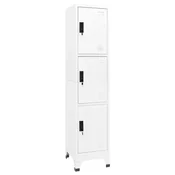 Vidaxl omara s ključavnico bela 38x45x180 cm jeklo