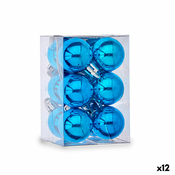 Set božicnih kuglica O 3 cm Plava Plastika 12 x 6 x 6 cm (12 kom.)