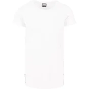 White T-shirt with long side zipper